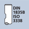 Zylindrische Schaftausführung mit Seitenspannfläche DIN1835B ISO3338
