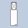 Cylindrical shank execution with square end