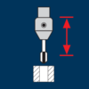 Thread cutting with Rigid Tapping, through hole threads, straight grooved