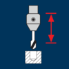 Thread cutting with Rigid Tapping, blind hole threads