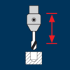 Taraudage avec Rigid Tapping Trous traversants, avec goujure droite