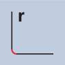 Form of the corner of the cutting edges - Corner radius