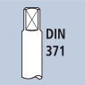 Queue de serrage cylindrique avec carré DIN371