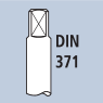 Cylindrical shank execution with square end DIN371