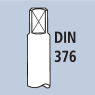 Cylindrical shank execution with square end DIN376