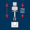 Thread cutting with functional performance of the compensation chuck or Rigid Tapping, blind hole threads, straight grooved