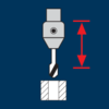 Thread cutting with Rigid Tapping, through hole threads