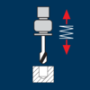 Thread cutting with functional performance of the compensation chuck, blind hole threads