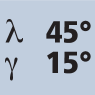 Helix angle 45° Rake angle 15°