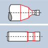 Optimized neck transitions <6 mm