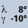 Drallwinkel 8 Grad Spanwinkel -10 Grad