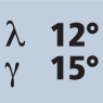 Spirálszöget 12° Homlokszöget 15°