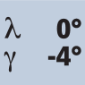 Angolo d‘elica 0° Angolo di spoglia interna -4°