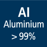Al Aluminium > 99%