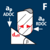 Ball nose finishing (Finishing F) steep slopes