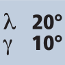 Spirálszöget 20° Homlokszöget 10°