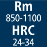 Rm 850-1100 HRC 24-34