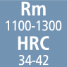 Rm 1100-1300 HRC 34-42
