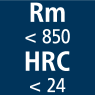 Rm < 850 HRC < 24