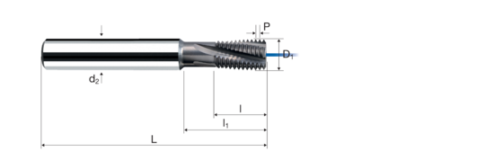 Multi-range thread milling cutters product photo front L