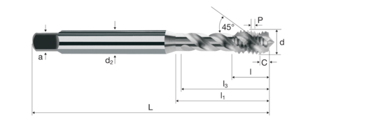 Gewindebohrer u-tap Produktbild front L