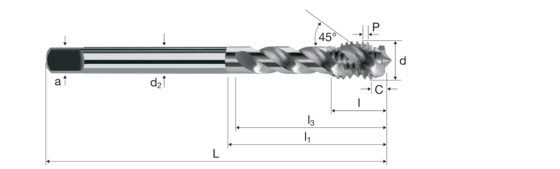 Gewindebohrer u-tap Produktbild front L