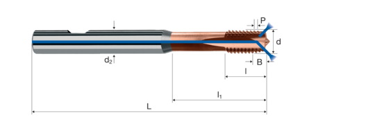 Gewindebohrer polytap-R Produktbild front L