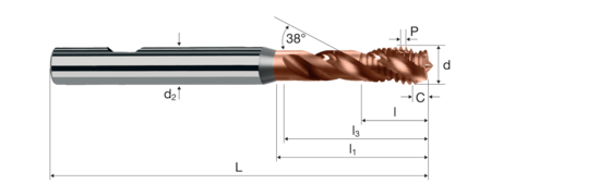 Gewindebohrer polytap-R Produktbild front L