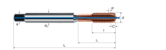 Gewindebohrer c-tap Produktbild front L