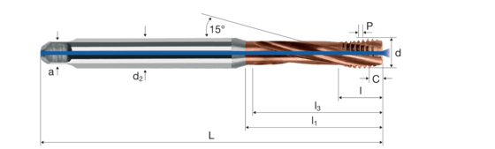 Gewindebohrer durotap A product photo front L