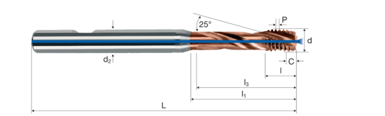 Gewindebohrer durotap GG-R Produktbild front L