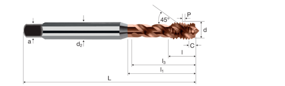 Gewindebohrer s-tap Produktbild front L