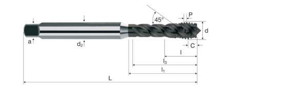 Gewindebohrer x-tap Produktbild front L