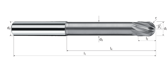 Kugelkopffräser SpheroX Produktbild front L