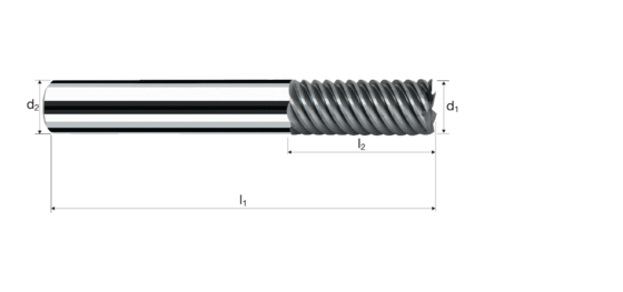 Square end mills   Multicut XF product photo front L