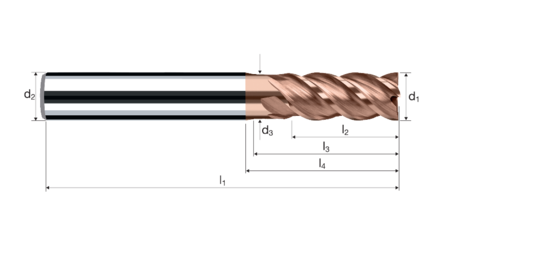 Cylindrical/Square end mills SX product photo front L