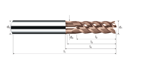 Cylindrical/Square end mills HX product photo front L