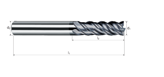 Cylindrical/Square end mills NVD product photo front L