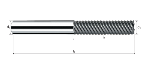 Cylindrical/Square end mills MulticutXF product photo front L