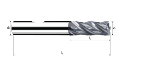 Cylindrical/Square end mills SupraCarb product photo front L