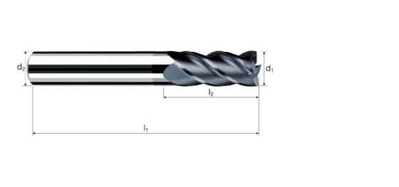 Cylindrical/Square end mills product photo front L