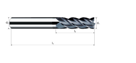 Cylindrical/Square end mills product photo front L