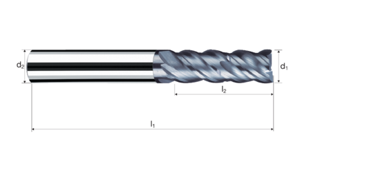 Cylindrical/Square end mills NVD product photo front L