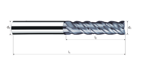 Cylindrical/Square end mills NVD product photo front L