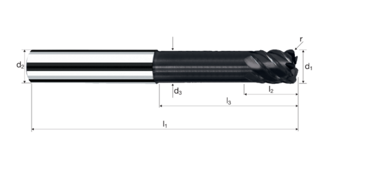 Corner radius end mills GSpeed product photo front L