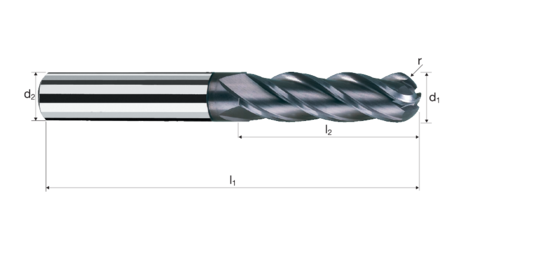 Ball nose end mills GX product photo front L