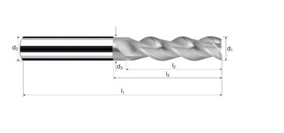 Cylindrical/Square end mills AX product photo front L