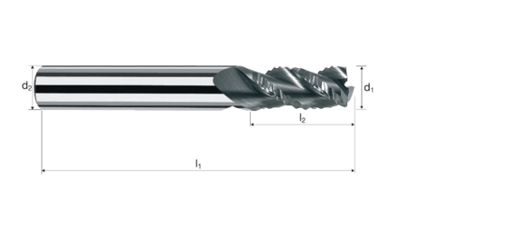 Cylindrical/Square end mills AX product photo front L