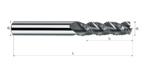 Cylindrical/Square end mills AX product photo front L