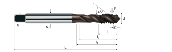 Gewindebohrer Produktbild front L